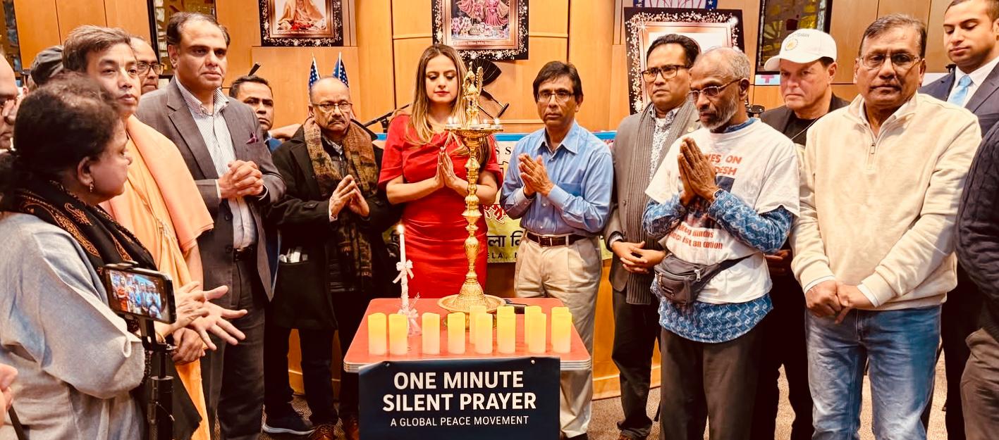 Interfaith Vigil Held in New York to Protest Violence Against Religious Minorities in Bangladesh: Candles Lit in Jackson Heights to Honor Victims and Call for Unity