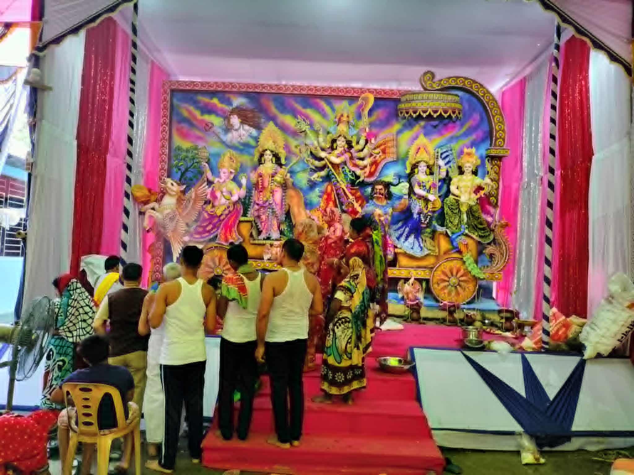 চৌটাইলের ভীম মাস্টারের বাড়িতে শারদীয় দূর্গা উৎসব উদযাপন শুরু
