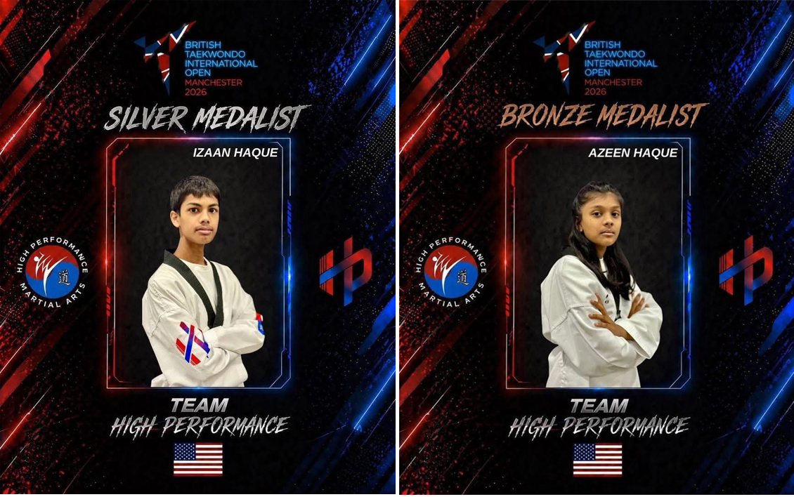 Young Bangladeshi-American Stars Shine at British International Taekwondo Open