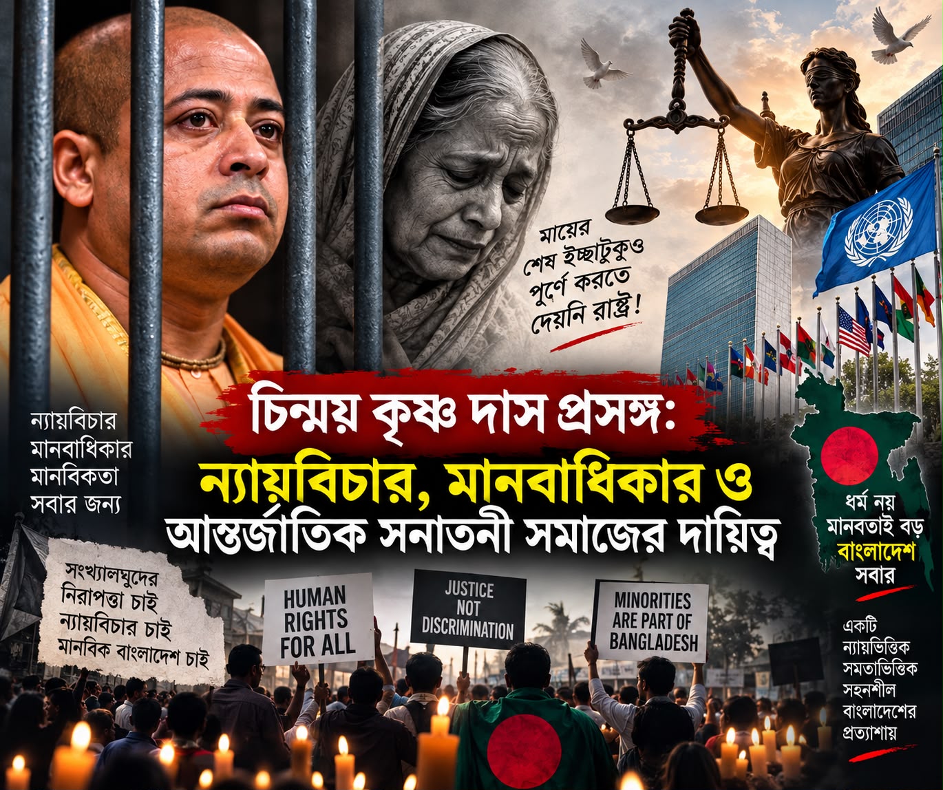 চিন্ময় কৃষ্ণ দাসের মুক্তির দাবিতে আন্তর্জাতিক চাপ তৈরিতে ব্যর্থতা, ক্ষোভ সনাতনী মহলে