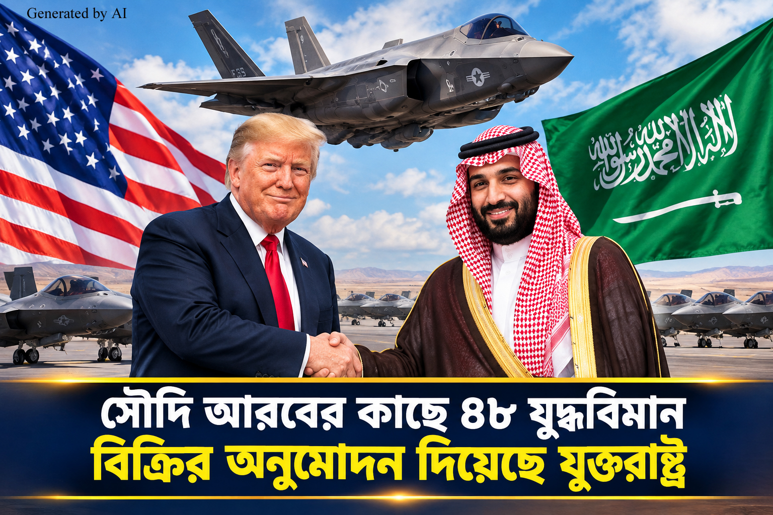 সৌদি আরবের কাছে ৪৮ যুদ্ধবিমান বিক্রির অনুমোদন দিয়েছে যুক্তরাষ্ট্র