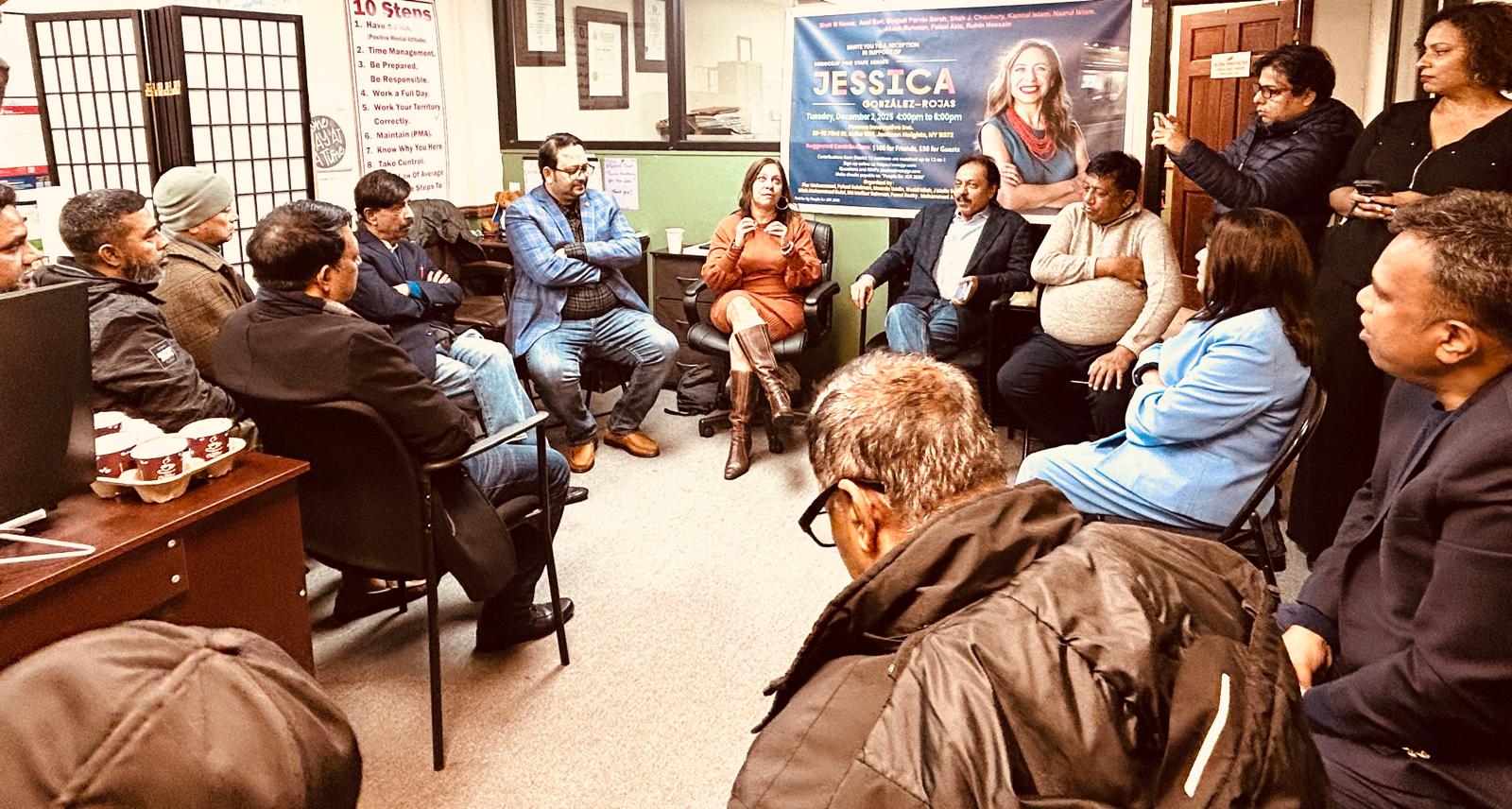 Reception Held in Jackson Heights in Support of State Senate Candidate Jessica González-Rojas