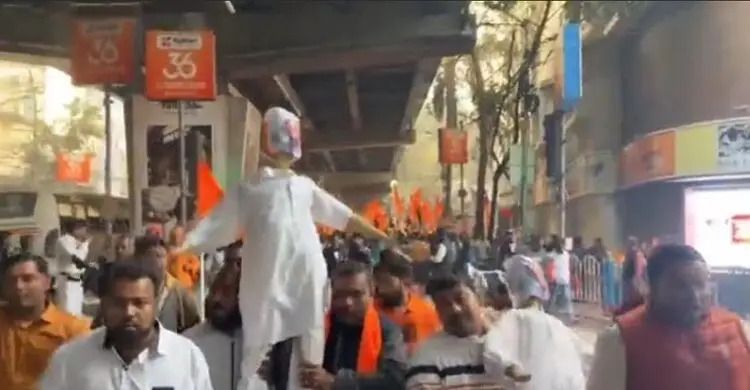 বাংলাদেশ ডেপুটি হাইকমিশনের সামনে বিক্ষোভ কলকাতায়